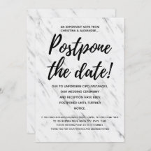 Moderne Hochzeit aufgeschoben