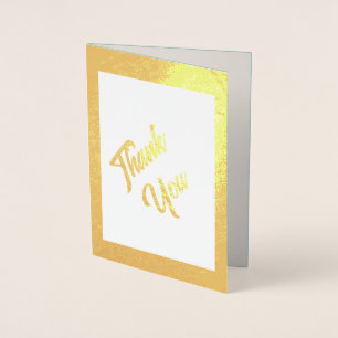 Moderne Hochzeit Danke an Real Gold Folienkarte