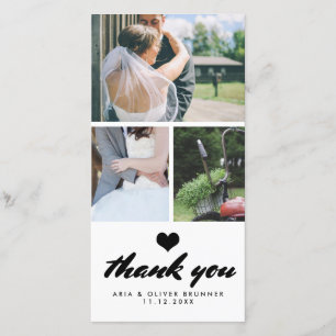 Moderne Hochzeit danke Ihnen drei FotoCollage