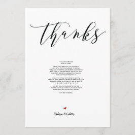Moderne Hochzeit Dankeschön Karte