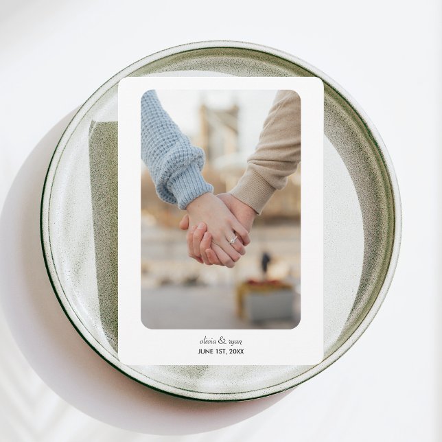 Moderne Hochzeit | Datum freihalten | Schwarz auf  Save The Date (Von Creator hochgeladen)