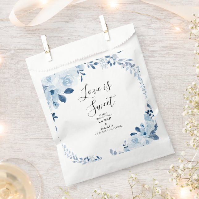 Moderne Hochzeit der Blauen Franzosen Geschenktütchen (Ausgeschnitten)