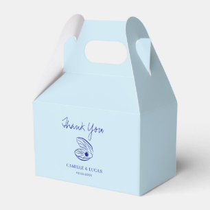 Moderne Hochzeit der blauen Muschel Geschenkschachtel