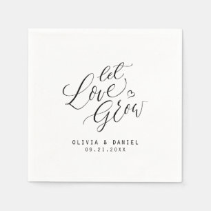 Moderne Hochzeit der Kalligraphie "Lass Liebe wach Serviette