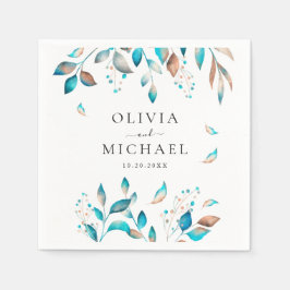 Moderne Hochzeit der Marine Serviette