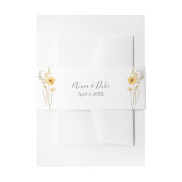 Moderne Hochzeit der Wildblume Einladungsbanderole