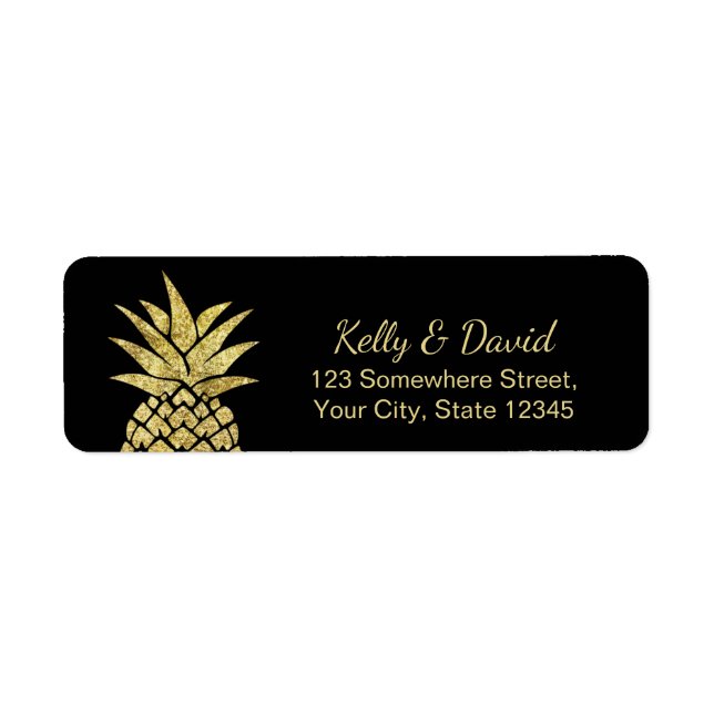 Moderne Hochzeit des Goldenen Ananas Tropical Beac (Vorne)