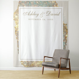 Moderne Hochzeit des holografischen Glitzer Wandteppich