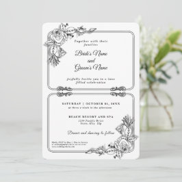 Moderne Hochzeit Einladung