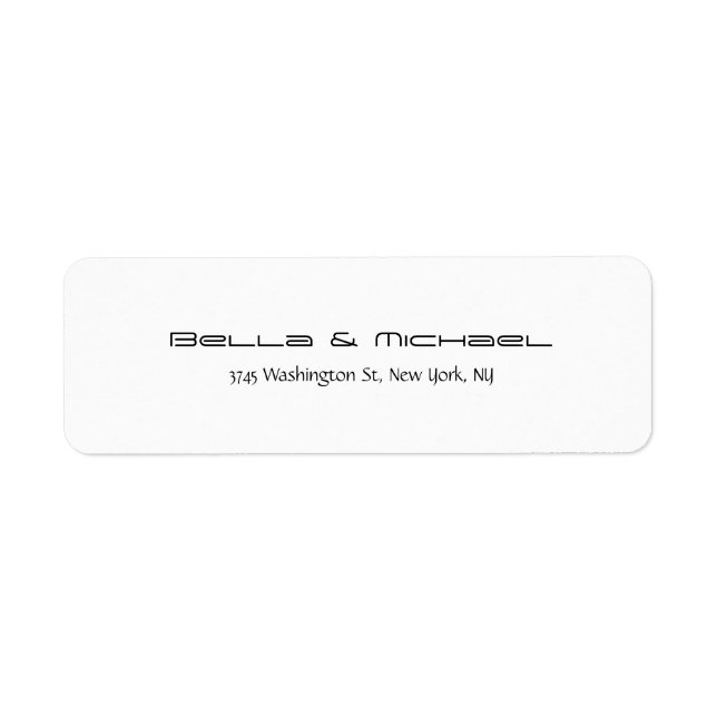 Moderne Hochzeit Elegant Minimalistisch Schwarz-we (Vorne)