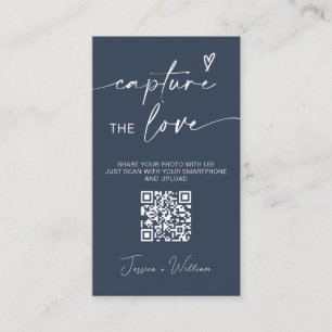 Moderne Hochzeit Erfasse die Liebe QR-Code Begleitkarte