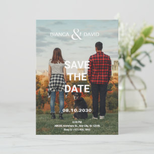 Moderne Hochzeit für Paare und Fotos Save The Date