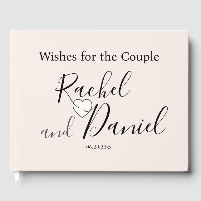 Moderne Hochzeit Gästebuch (Vorderseite)