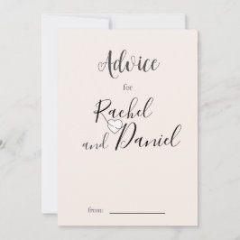 Moderne Hochzeit Hinweiskarte