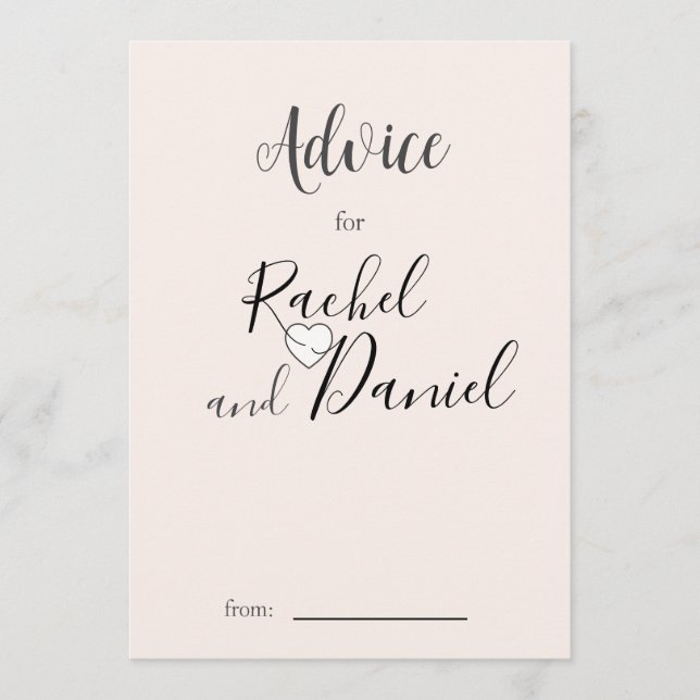 Moderne Hochzeit Hinweiskarte (Vorderseite)