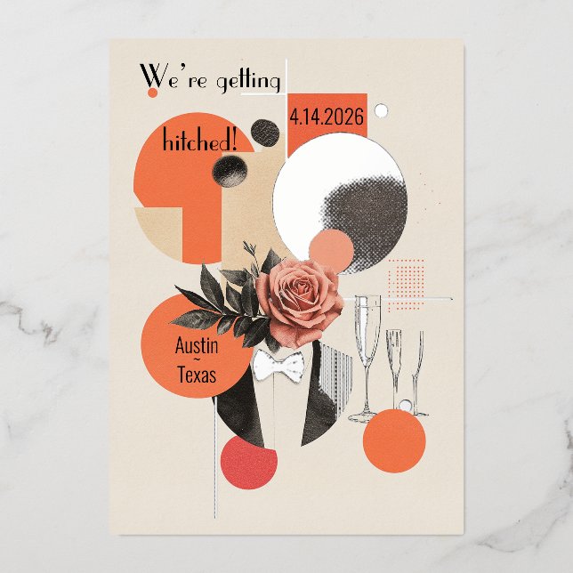 Moderne Hochzeit im 19. Jahrhundert, Einladung von (Vorderseite)