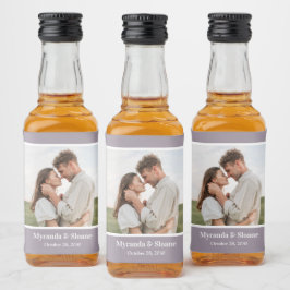 Moderne Hochzeit im Foto Alkoholflaschenetikett