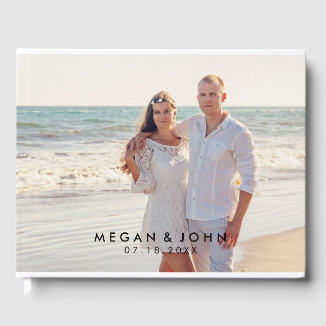 Moderne Hochzeit im Foto Gästebuch (Vorderseite)