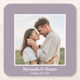 Moderne Hochzeit im Foto Rechteckiger Pappuntersetzer