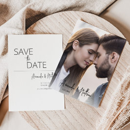 Moderne Hochzeit im Foto Save The Date