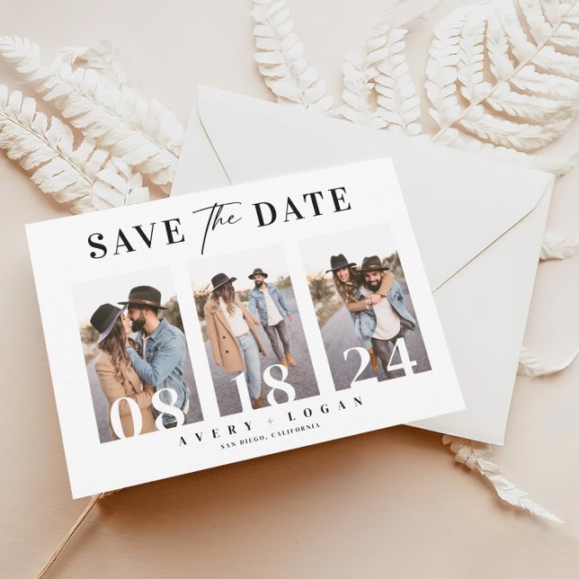 Moderne Hochzeit im Foto Save The Date (Von Creator hochgeladen)