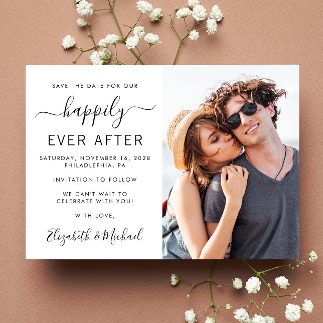 Moderne Hochzeit im Foto Save The Date (A stylish save the date announcement for your wedding )