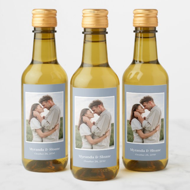 Moderne Hochzeit im Foto Weinetikett (Flaschen)