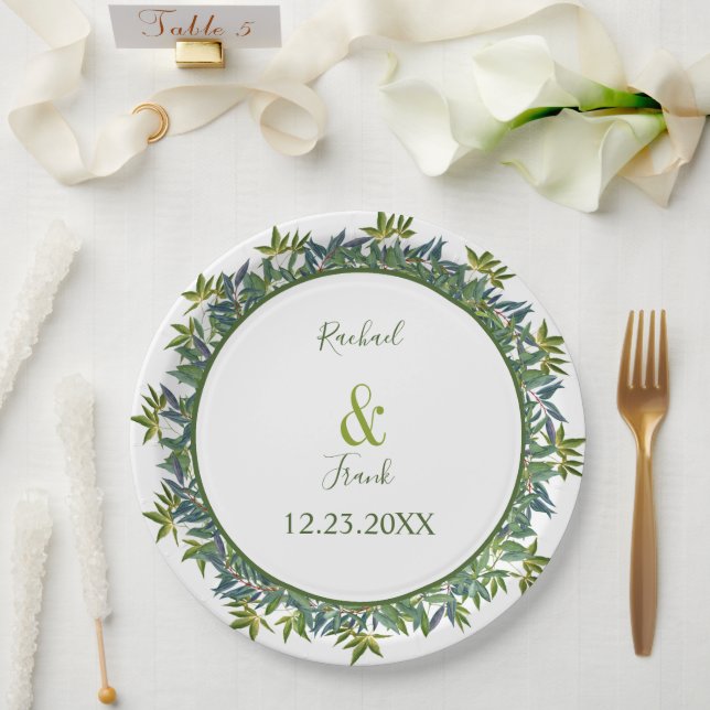 Moderne Hochzeit im Grünen Pappteller (Hochzeit)