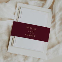 Moderne Hochzeit in Burgund und Gold