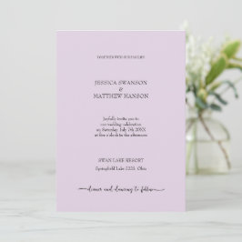 Moderne Hochzeit in Lilac Urban City Einladung