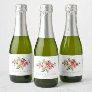 Moderne Hochzeit in Rosa mit rotem Rosa