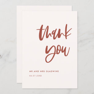 Moderne Hochzeit in schneerosa Einladung