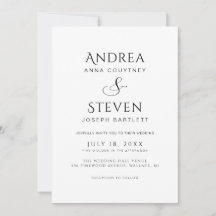 Moderne Hochzeit in Schwarz und Weiß