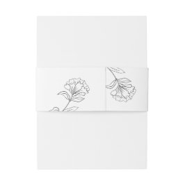 Moderne Hochzeit in Schwarz und Weiß Einladungsbanderole