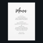 Moderne Hochzeit in Schwarz-Weiß. Einfach minimali Menükarte<br><div class="desc">Modernes,  schwarz-weißes Hochzeitsmenü. Geeignet zum Geburtstag,  Jubiläum und jedes andere Party. Bitte kontaktieren Sie mich,  wenn Sie zusätzliche Artikel benötigen.</div>