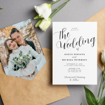 Moderne Hochzeit in Schwarz-Weiß-Foto