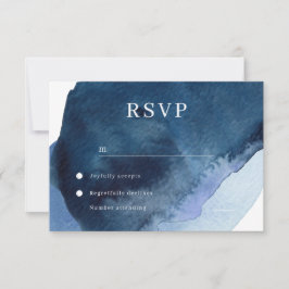 Moderne Hochzeit in Wasserfarben RSVP Karte