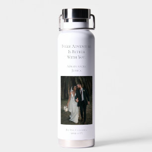 Moderne Hochzeit Jubiläum 4 Foto Collage Trinkflasche