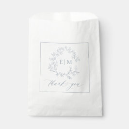 Moderne Hochzeit mit blauem Wappen Geschenktütchen