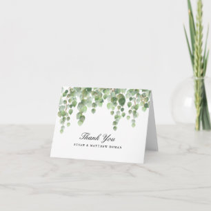 Moderne Hochzeit mit Blauer und Weiße Blüte Vielen Dankeskarte