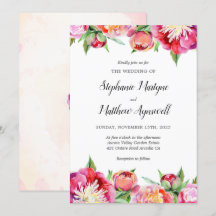 Moderne Hochzeit mit floralen Korallenbäumen