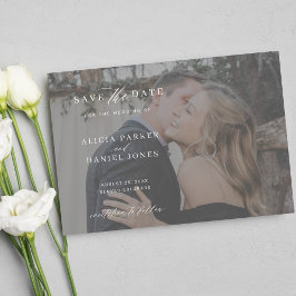 Moderne Hochzeit mit Foto Save The Date