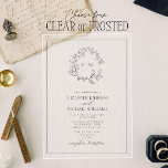 Moderne Hochzeit mit grauem Wappen Acryleinladungen<br><div class="desc">Für Paare, die Eleganz mit einer Touch von Natur suchen, spricht diese exquisite, graue, grüne Wappen-Monogramm-Hochzeitseinladung ins Herz. Die üppige Vegetation umkreist ein geschmackvolles Monogramm, ein persönliches Emblem, das die Gewerkschaft von zwei Personen am Rande eines wunderschönen neuen Kapitels perfekt erfasst. Die zeitlose Eleganz dieses Designs verbindet sich mit einem...</div>