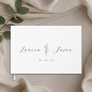 Moderne Hochzeit mit Laub Gästebuch