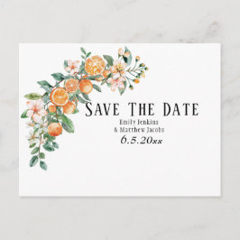 Moderne Hochzeit mit Zitrusfrüchten retten die Ter Ankündigungspostkarte