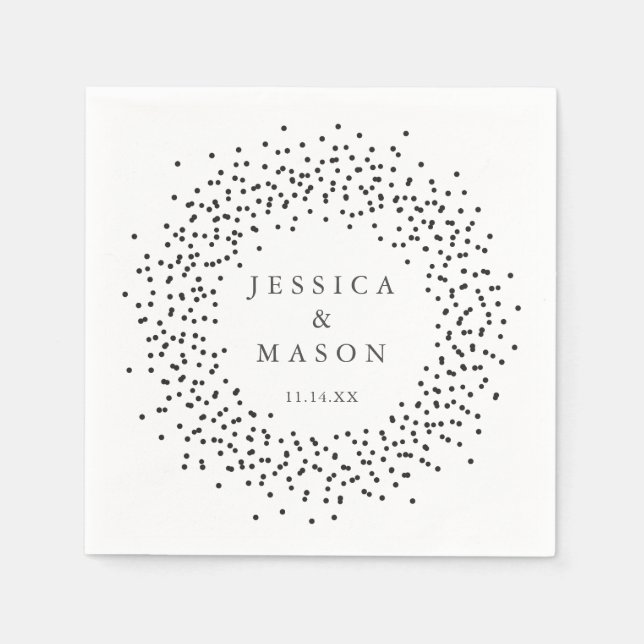 Moderne Hochzeit Napkins - Cocktail Napkin Serviette (Vorderseite)