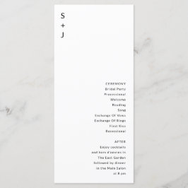 Moderne Hochzeit Programm