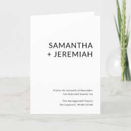 Moderne Hochzeit Programm