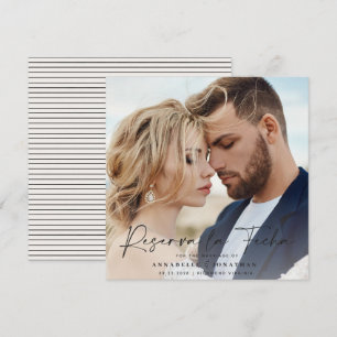Moderne Hochzeit Reserva la Fecha creme schwarz Sa Save The Date