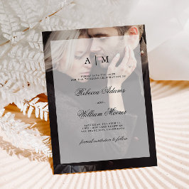 Moderne Hochzeit rettet das Datum | Foto mit Overl Save The Date